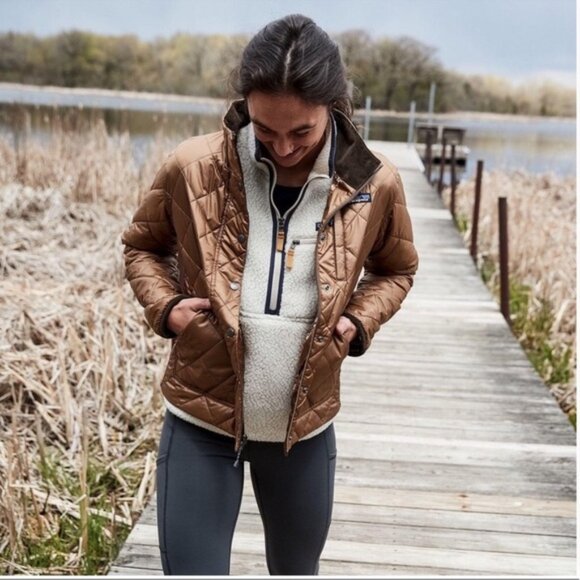 Patagonia Back‎ Pasture Jacket Brown Floral Lining Size XS - Picture 3 of 9